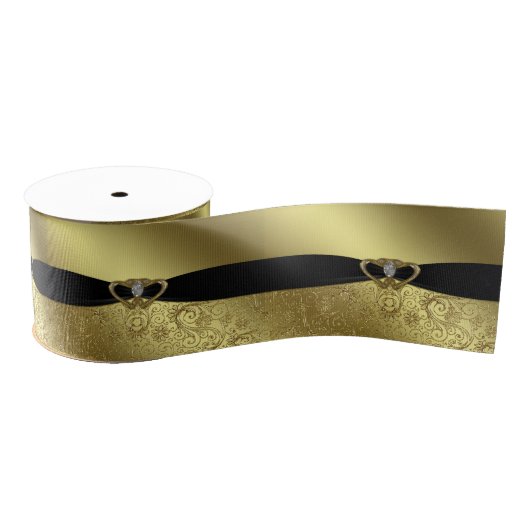 Golden Wedding Jubileum Ribbon Grosgrain Lint (Spoel)