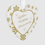 Golden Wedding Jubileum Snowflake Ornament (voorkant)
