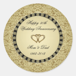Golden Wedding Jubileum Sticker