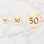 Golden Wedding Jubileum tafel Confetti (Achterkanten)