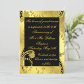 Golden Wedding Jubileum Uitnodiging (Staand voorkant)