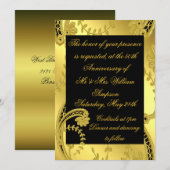 Golden Wedding Jubileum Uitnodiging (Voorkant / Achterkant)