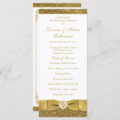 Golden Wedding Jubileum Vow Renewal Programme Programmakaart (Voorkant / Achterkant)