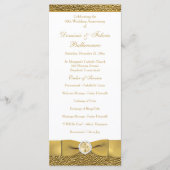 Golden Wedding Jubileum Vow Renewal Programme Programmakaart (Voorkant)