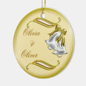 Golden Wedding Keramisch Ornament (Links)