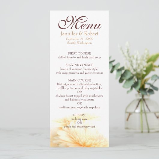 Golden Wedding Menu Kaart (Staand voorkant)