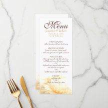 Golden Wedding Menu Kaart