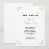 Golden Wedding party-uitnodiging Kaart (Voorkant / Achterkant)