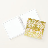 Golden Wedding Personalized Art Deco Guestbook Notitieboek (Binnen)