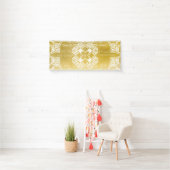 Golden Wedding Personalized Art Deco Ornamental Spandoek (Insitu)
