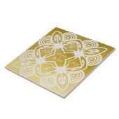Golden Wedding Personalized Art Deco Ornamental Tegeltje (Zijkant)