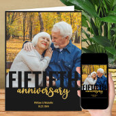 Golden Wedding Photo Modern 50th Jubileum Kaart