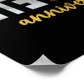 Golden Wedding Photo Modern 50th Jubileum Poster (Hoek)