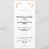 Golden Wedding-programma Programmakaart (Achterkant)