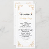 Golden Wedding-programma Programmakaart (Voorkant / Achterkant)