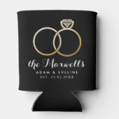 Golden Wedding Rings Favor Koelbox Blikjeskoeler (Achterkant)