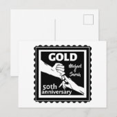 Golden wedding verjaarary holding hands 50th briefkaart (Voorkant / Achterkant)
