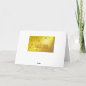 Golden wenskaart voor Golden Wedding Bedankkaart (Achterkant)