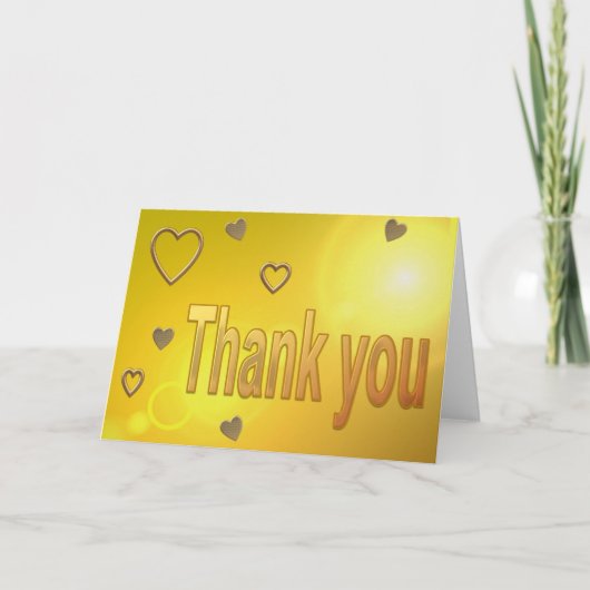 Golden wenskaart voor Golden Wedding Bedankkaart (Voorkant)