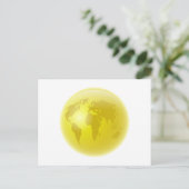 Golden Wereldbol Briefkaart (Staand voorkant)