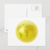 Golden Wereldbol Briefkaart (Voorkant / Achterkant)