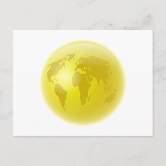 Golden Wereldbol Briefkaart (Voorkant)
