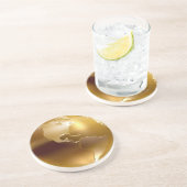 Golden Wereldbol Cosater Zandsteen Onderzetter (Zijkant)