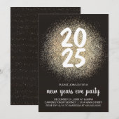 Golden Wereldbol Nieuwjaar Eva Feestuitnodiging Kaart (Voorkant / Achterkant)