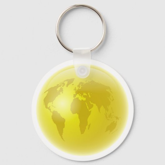 Golden Wereldbol Sleutelhanger (Voorkant)