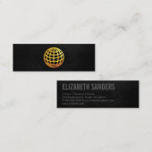 Golden Wereldbol | Uitvoerend | Mini Visitekaartje (Voorkant / Achterkant)