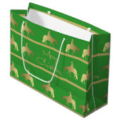 Golden Western Pleasure Green Kerstmis Large Cadeautasje (Voorkant Gekanteld)