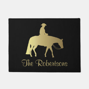 Golden Western Pleasure Horse op Black Deurmat