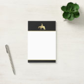 Golden Western Pleasure Horse op Black Post-it® Notes (Kantoor)
