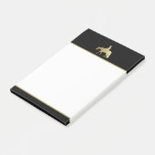 Golden Western Pleasure Horse op Black Post-it® Notes (Schuin)
