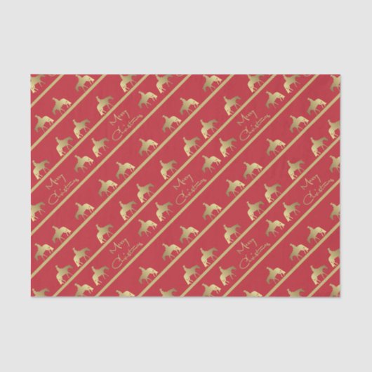 Golden Western Pleasure Rood Kerstfeest Tissuepapier (Voorkant)