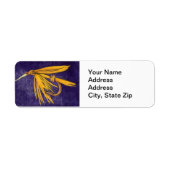 "Golden Wet" Trout Fly Return Address Label (Voorkant)