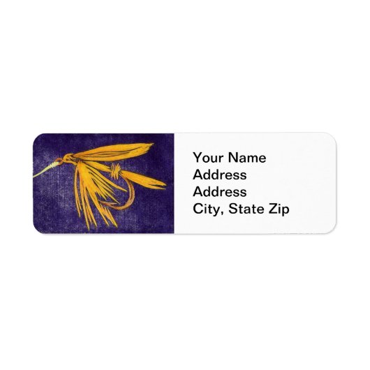 "Golden Wet" Trout Fly Return Address Label (Voorkant)
