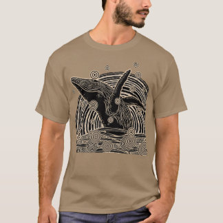 Golden Whale Breach T-shirt