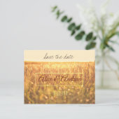 Golden Wheat Field Boerderij Save the Date Briefka Aankondigingskaart (Staand voorkant)