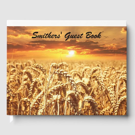 Golden Wheat Field op Sunset Gastenboek (Voorkant)