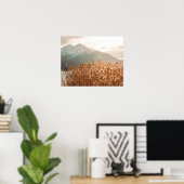 Golden Wheat Mountain // Blurry Schilderachtig pie Poster (Thuiskantoor)