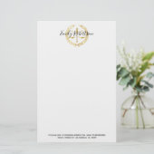 Golden Wheat Scale Briefpapier (Staand voorkant)