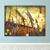 Golden Wheat Sparkle Canvas Afdruk (Insitu (Houten vloer))