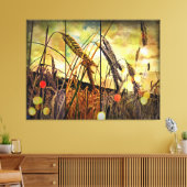 Golden Wheat Sparkle Canvas Afdruk (Insitu (Woonkamer))