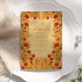 Golden Wheat Thanksgiving Kaart