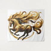 Golden Whirlwind - Regal Horse in Motion Wandkleed (Voorkant (horizontaal))