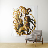 Golden Whirlwind - Regal Horse in Motion Wandkleed (In situ)