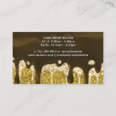 Golden Whisk | Chocolade Gold Glitter-schijven Visitekaartje (Achterkant)
