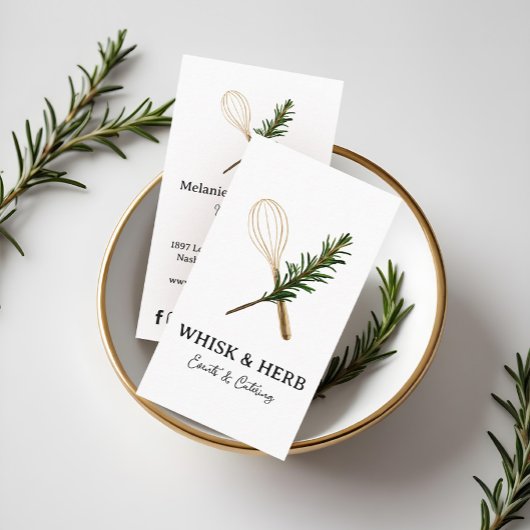 Golden Whisk & Rosemary Persoonlijke Chef & Cateri Visitekaartje