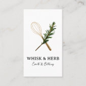 Golden Whisk & Rosemary Persoonlijke Chef & Cateri Visitekaartje (Voorkant)